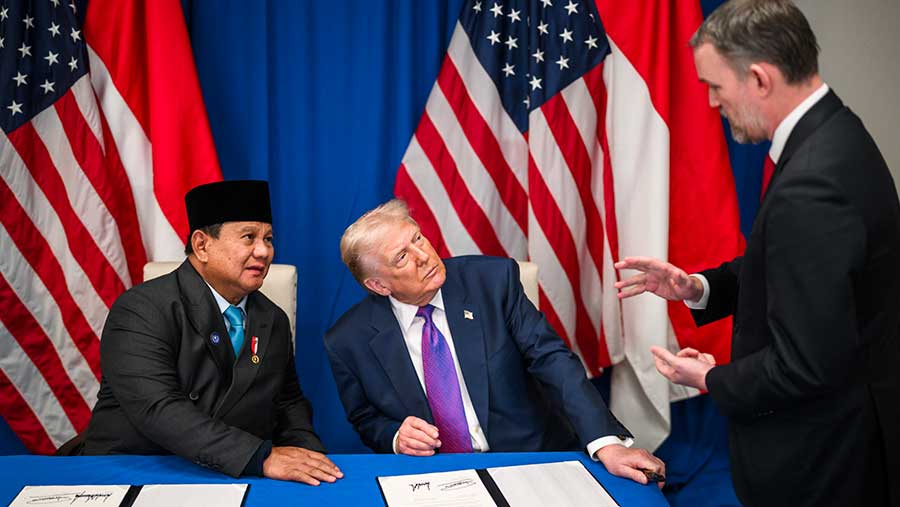 Duta Besar Greer menyatakan pengumuman Perjanjian Perdagangan Timbal Balik Presiden Trump dengan Presiden Prabowo. (Dok. USTR)