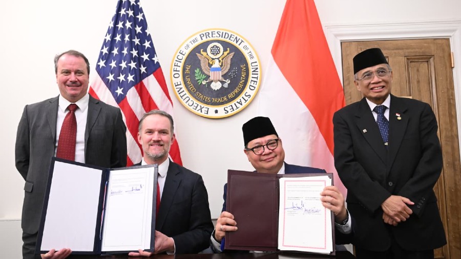 Penandatanganan dokumen ART (Agreement on Reciprocal Trade) di USTR. Dok. Setkab