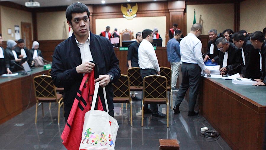 Hakim baru menetapkan tanggal vonis bagi Agus, Sani, dan Yoki, (Bloomberg Technoz/Andrean)