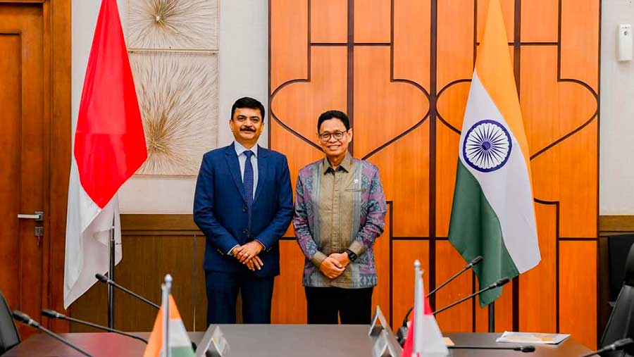 Bilateral Meeting bersama Sandeep Poundrik, Secretary, Ministry of Steel, Government of India, di Kantor Kementerian ESDM. (IG @tanjungyuliot)