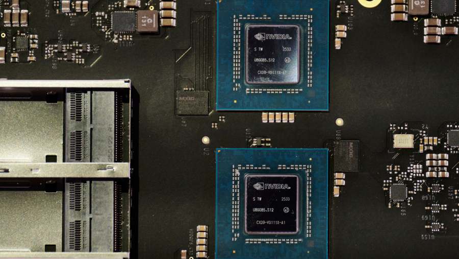 Chip khusus AI produksi Nvidia. dok: Bridget Bennett/Bloomberg