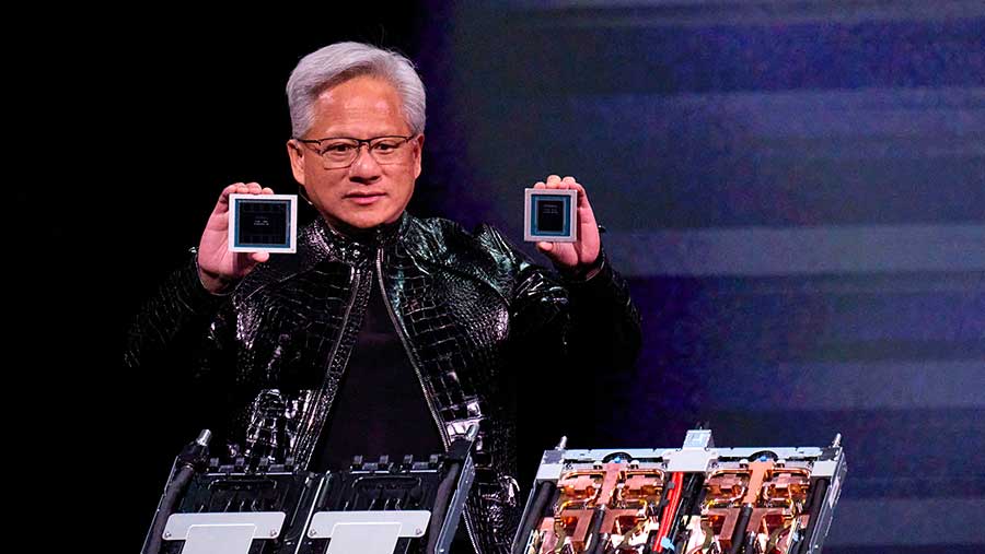 Para investor Nvidia memberikan reaksi yang kurang antusias terhadap perkiraan yang optimis. (Bloomberg)