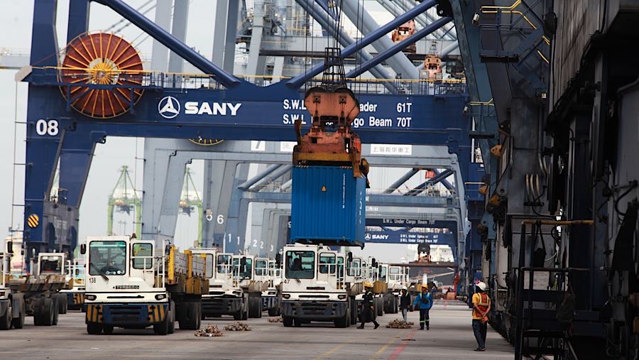 Hal ini terjadi setelah Mahkamah Agung (MA) AS membatalkan kebijakan tarif Donald Trump. (Bloomberg Technoz/Andrean Kristianto)