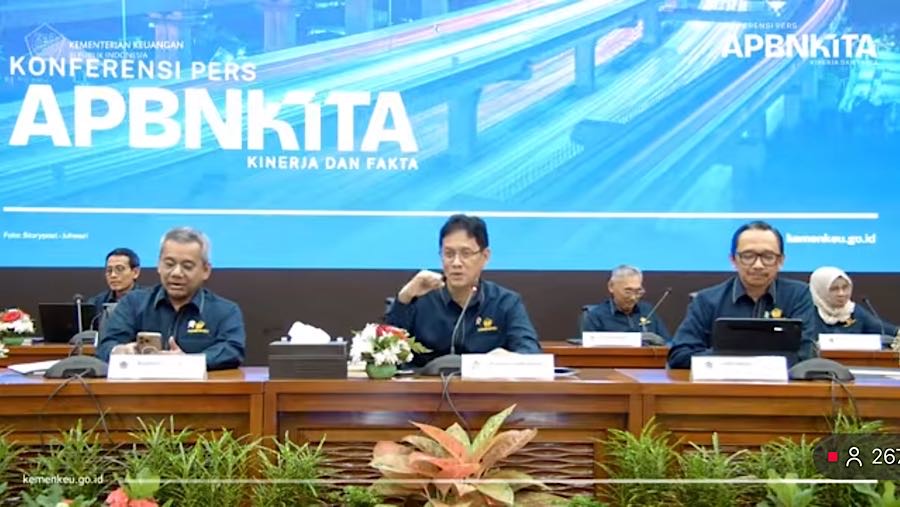 Menteri Keuangan Purbaya Yudhi Sadewa saat konfrensi pers APBN Kita. (Tangkapan Layar Youtube Kemenkeu RI)