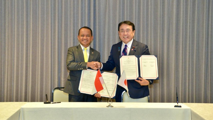 Menteri ESDM Bahlil Lahadalia saat pertemuan Bilateral Meeting dengan METI di Tokyo, Jepang (15/3/2026)./dok. ESDM