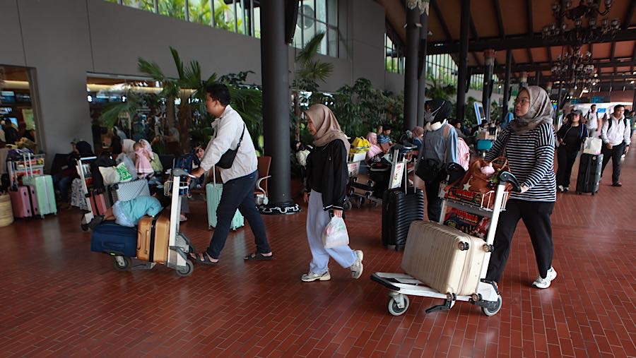 Jumlah pergerakan di 37 bandara diproyeksikan mencapai sekitar 570 ribu penumpang dan 4 ribu penerbangan. (Bloomberg Technoz/Andrean K)
