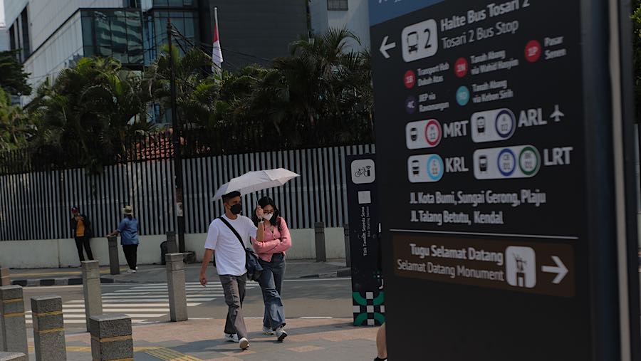 BMKG memperkirakan kondisi cuaca panas ini masih akan berlanjut hingga mendekati periode Lebaran 2026. (Bloomberg Technoz/Andrean Kristianto)