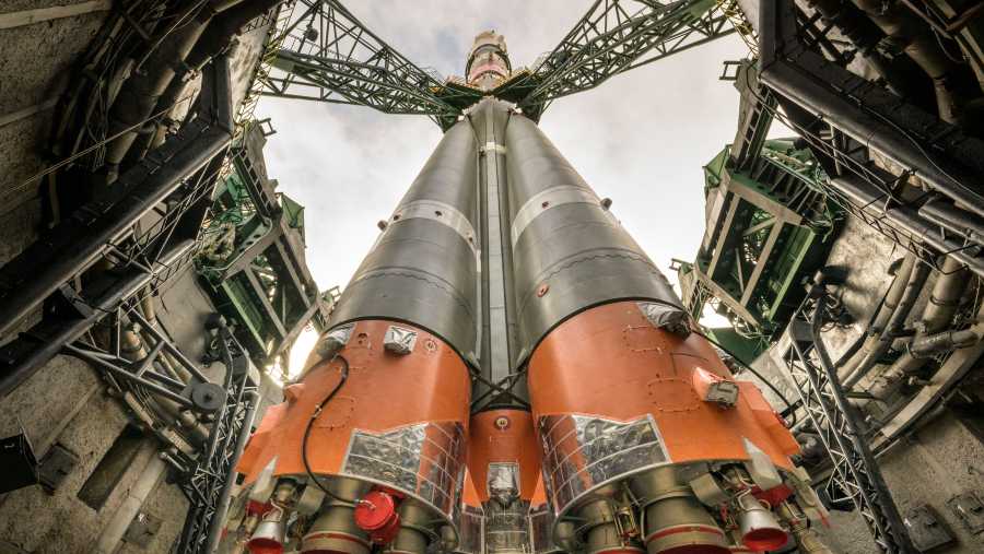 Kosmodrom Baikonur di Kazakhstan. (NASA/Getty Images/Bloomberg)