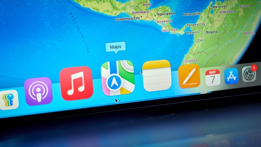 Aplikasi Maps di desktop Mac. (Bloomberg)