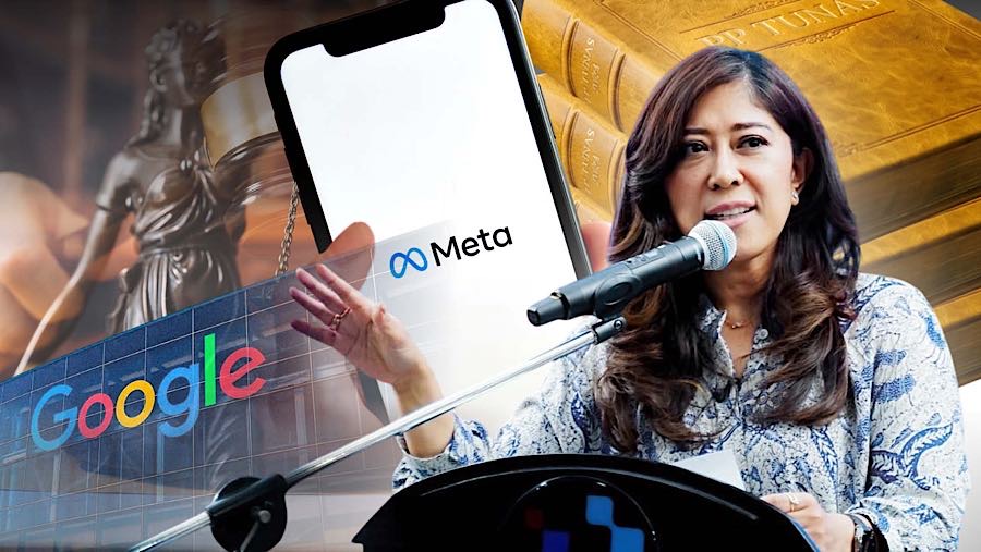 Tak Patuh PP Tunas, Meta dan Google Kena Sanksi Komdigi. (Foto Diolah)