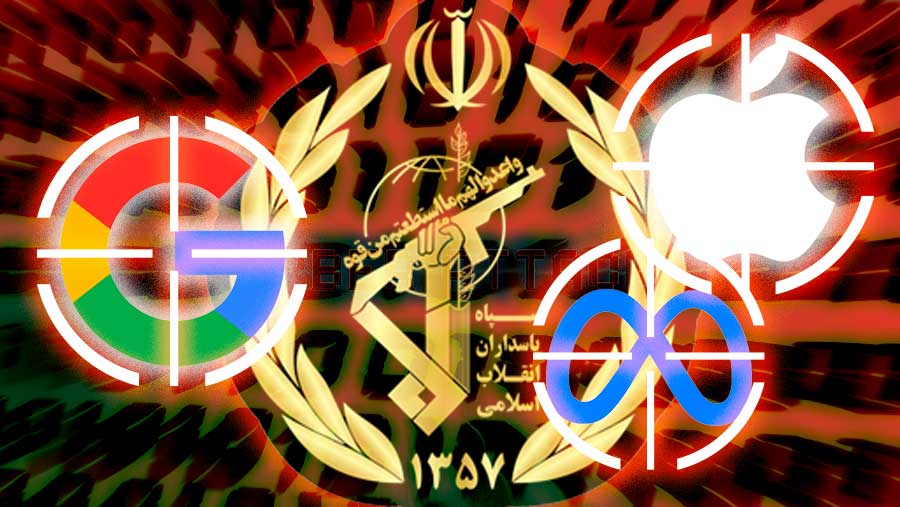 Ilustrasi IRGC Targetkan Google, Meta Hingga Apple dalam Serangan Siber (Diolah)
