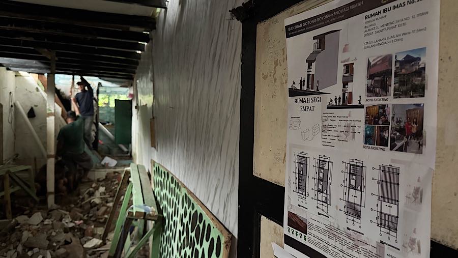 Sebanyak 152 rumah tidak layak huni akan direnovasi melalui kolaborasi lintas pihak. (Bloomberg Technoz/Andrean Kristianto)