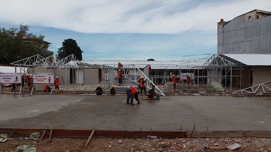 Pembangunan rumah tapak tersebut mencakup total 324 unit hunian. (Bloomberg Technoz/Andrean K)