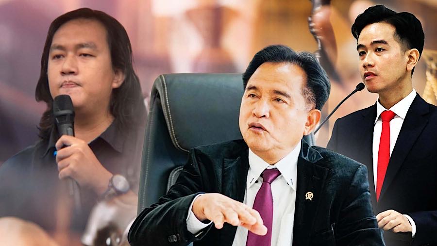 Yusril Respon Usulan Gibran, Soal Hakim Ad Hoc di Kasus Andrie Yunus. (Dok. Foto Diolah)