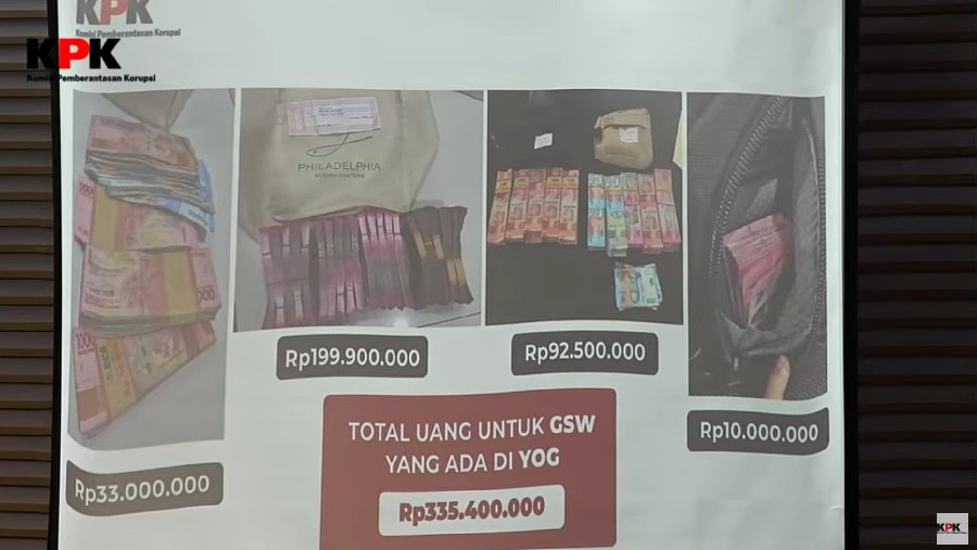 KPK dalam keterangan pasca OTT Bupati Tulungagung, terduga kasus korupsi. (dok: KPK)