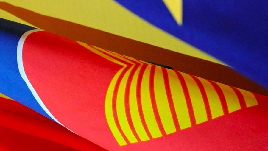 Bendera ASEAN (Romeo Gacad/Pool via Bloomberg News)