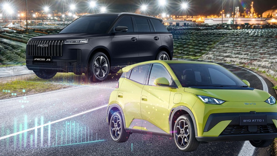 Penjualan Mobil Listrik Melonjak, Jaecoo J5 EV Terlaris, BYD Atto 1 Anjlok (Foto: Diolah dari Berbagai Sumber)