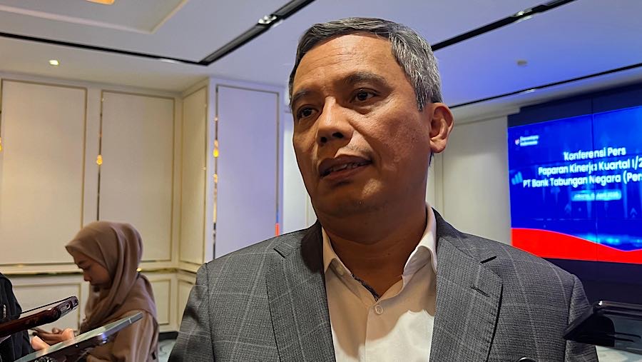 Direktur Utama (Dirut) PT Bank Tabungan Negara (Persero) Tbk (BTN), Nixon L.P. Napitupulu. (Bloomberg Technoz/ Mis Fransiska)
