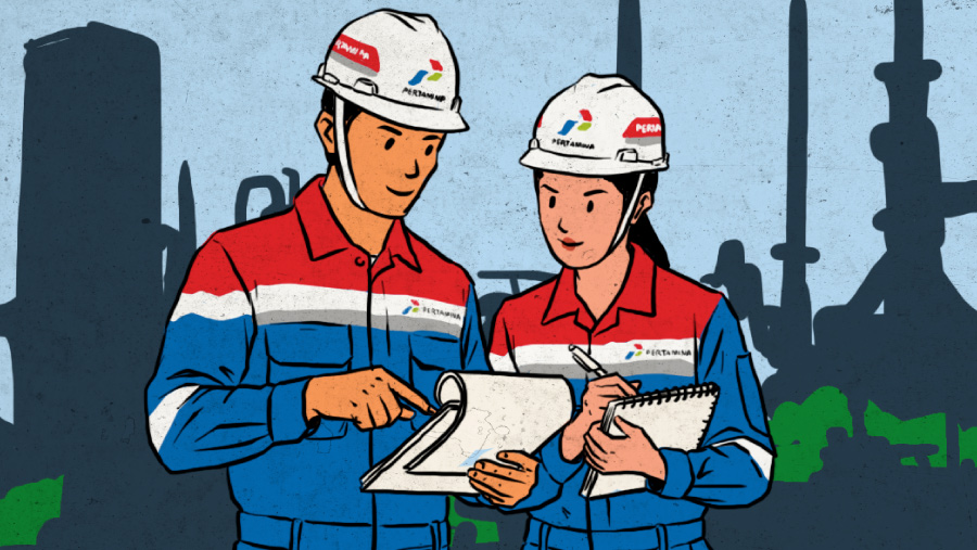 Pertamina Patra Niaga Borong 7 Proper Emas 2025 Berkat Inovasi Sosial (Bloomberg Technoz/Arie Pratama)