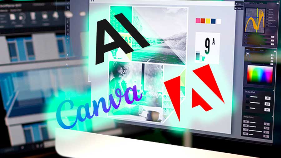 Ilustrasi Anthropic Canva Adobe Berlomba Hadirkan AI di Software Desain (Diolah)