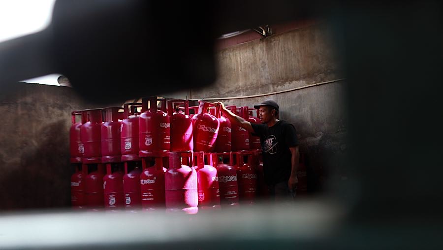Harga produk LPG nonsubsidi tersebut mengalami kenaikan yang signifikan per 18 April 2026 ini. (Bloomberg Technoz/Andrean Kristianto)