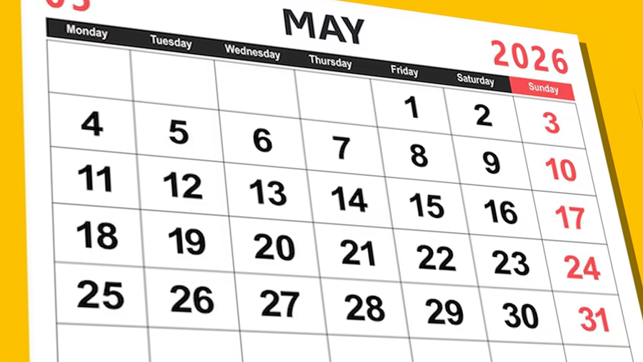 Ilustrasi Kalender Bulan Mei 2026 (Diolah)