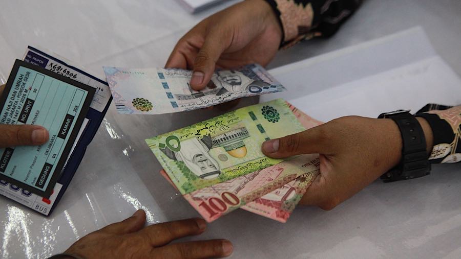 Tahun ini, setiap jemaah menerima living cost sebesar 750 riyal atau sekitar Rp3,4 juta. (Bloomberg Technoz/Andrean K)