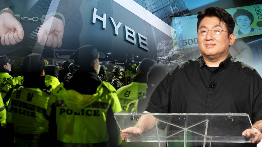 Skandal Investor, Polisi Korea Ajukan Penahanan Pendiri HYBE, Bang Si-Hyuk (Foto: Diolah dari Berbagai Sumber)
