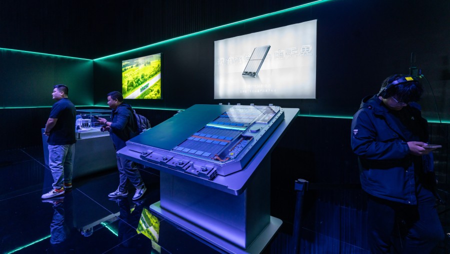 Model baterai natrium-ion CATL. (Qilai Shen/Bloomberg)