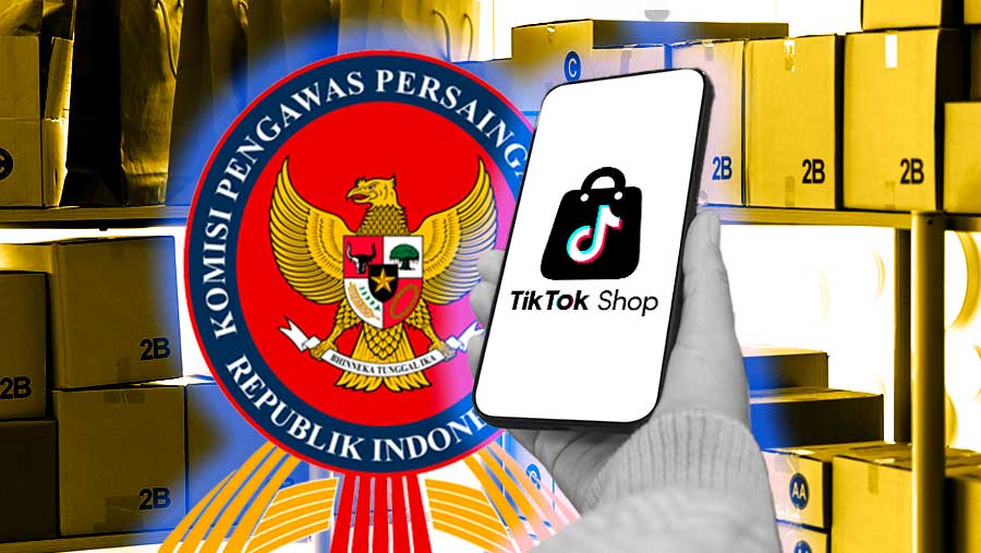 Ilustrasi KPPU terima laporan dari pengusaha jasa kurir e-commerce atas dugaan praktik curang dari platform e-commerce TikTok Shop (Diolah)