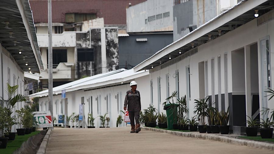 Saat ini progres pembangunannya telah mencapai 95%. (Bloomberg Technoz/Andrean Kristianto)