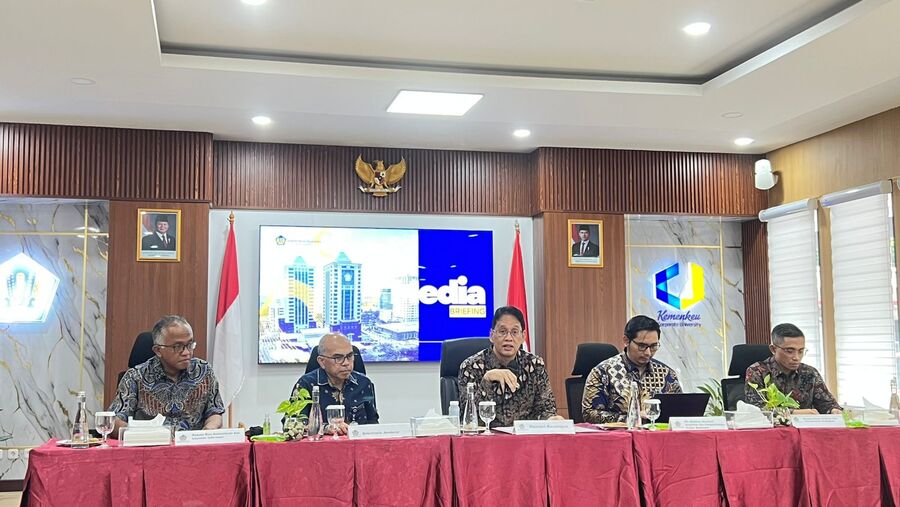 Menteri Keuangan, Purbaya Yudhi Sadewa dalam Media Briefing, Jumat (24/4/2026) (Bloomberg Technoz/Mis Fransiska)