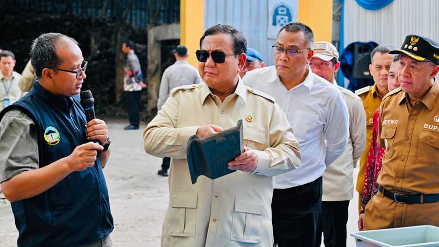 Presiden Prabowo Subianto kunjungi TPST BLE Banyumas. (Dok BPMI)