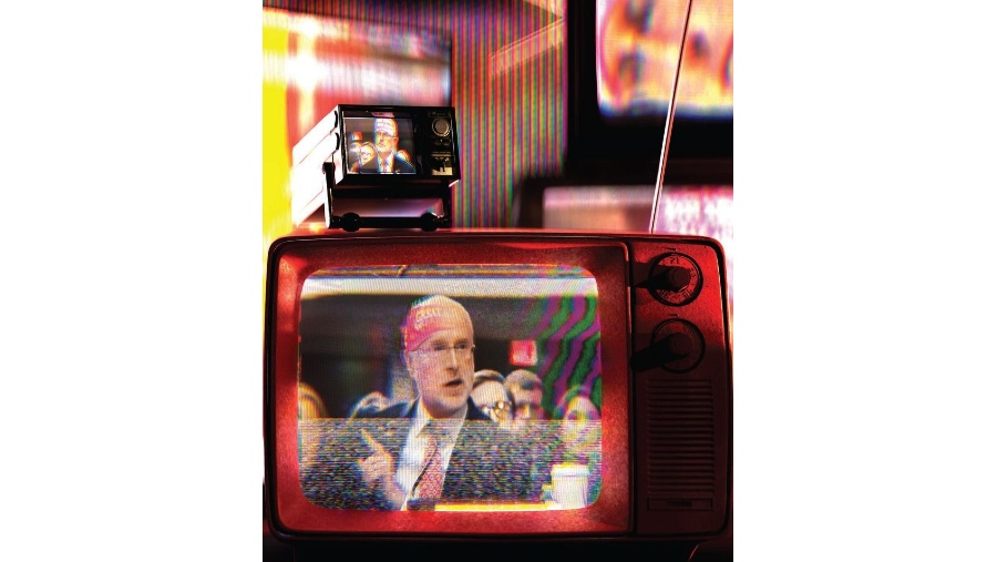 Ilustrasi foto: Scott Gelber untuk Bloomberg Businessweek; foto: C-SPAN, Getty Images