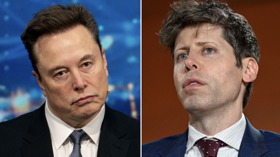 Elon Musk dan Sam Altman. (Dok: Kolase Bloomberg)