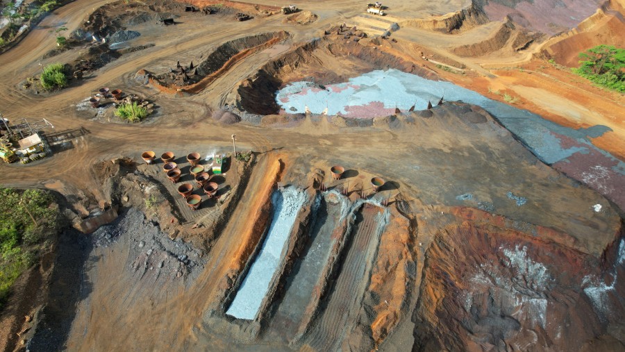 Area pembuangan terak yang dioperasikan oleh PT Vale Indonesia di Sorowako, Sulawesi Selatan, Indonesia./Bloomberg-Dimas Ardian