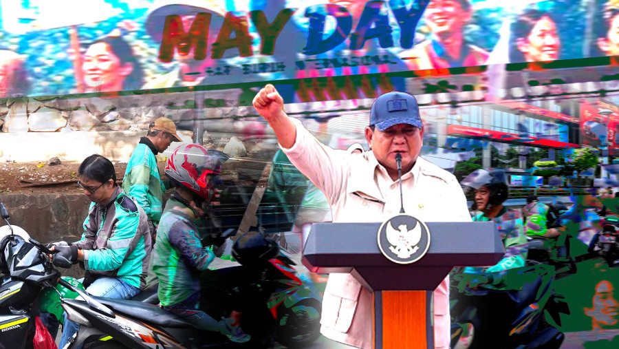 Presiden hadiri May Day, instruksikan potongan ojol dibawah 10% (Diolah)