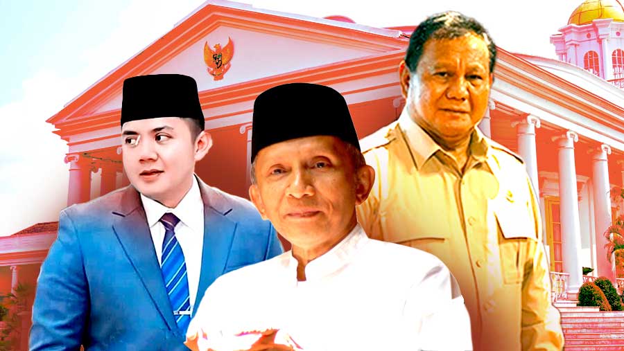 Ilustrasi tudingan Amien Rais ke hubungan Prabowo-Teddy (Diolah)