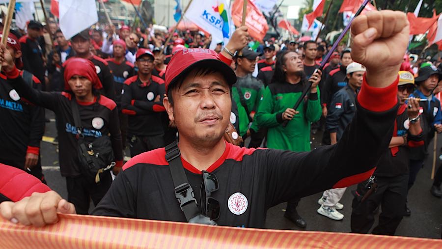 Aksi unjuk rasa kali ini guna menuntut revisi Peraturan Menteri Ketenagakerjaan (Permenaker) Nomor 7 Tahun 2026 tentang Pekerjaan Alih Daya.