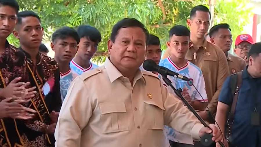 Kunjungan Kerja Presiden Prabowo di Miangas, Kepulauan Talaud, 9/5/2026. (Tangkapan layar YouTube Sekretariat Presiden)