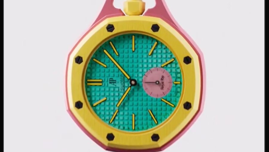 Jam tangan kolaborasi AP dengan Swatch bernama 'Royal Pop'. (Sumber: Swatch)