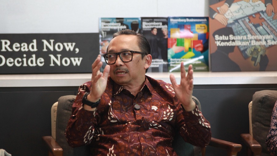 Wakil Menteri Keuangan, Juda Agung saat POV Talks Bloomberg Technoz di Jakarta, Senin (18/5/2026). (Bloomberg Technoz/ Andrean Kristianto)