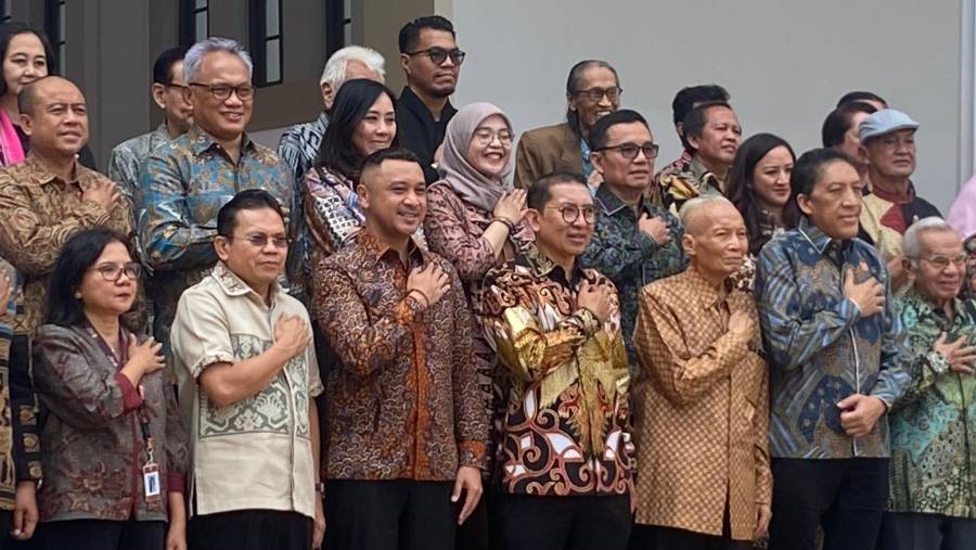 Menteri Budaya, Fadli Zon, di Museum Nasional, Jakarta Pusat, Senin (18/5). (Dok. Dinda Decemberia/Bloomberg Technoz)