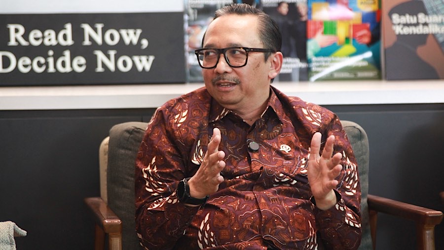 Wakil Menteri Keuangan, Juda Agung saat POV Talks Bloomberg Technoz di Jakarta, Senin (18/5/2026). (Bloomberg Technoz/ Andrean Kristianto)