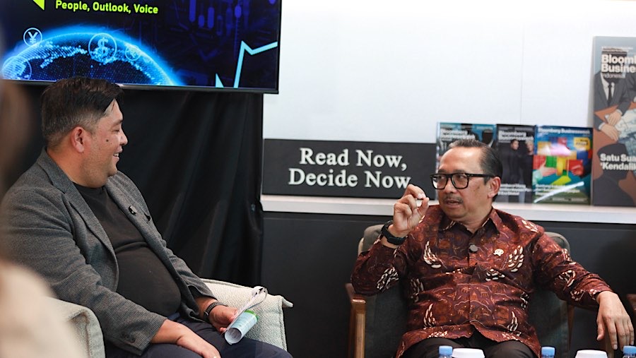 Wakil Menteri Keuangan, Juda Agung saat POV Talks Bloomberg Technoz di Jakarta, Senin (18/5/2026). (Bloomberg Technoz/ Andrean Kristianto)