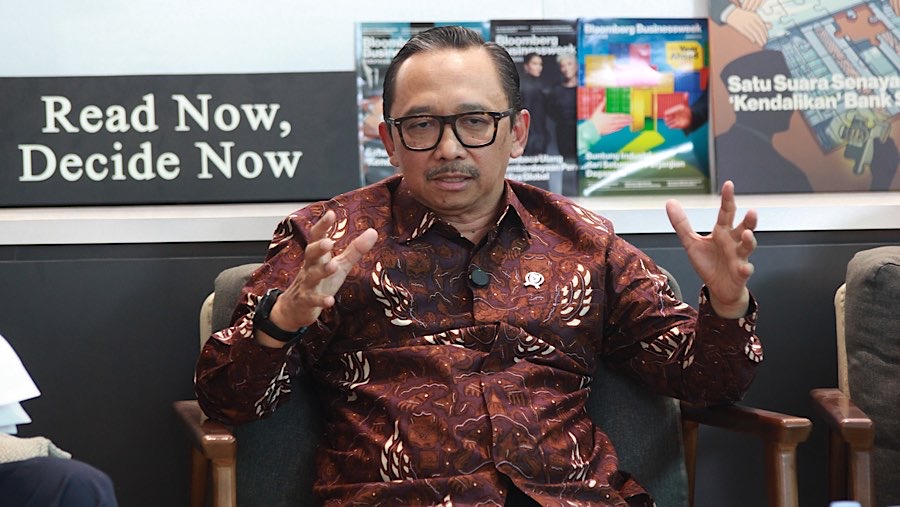 Wakil Menteri Keuangan, Juda Agung saat POV Talks Bloomberg Technoz di Jakarta, Senin (18/5/2026). (Bloomberg Technoz/ Andrean Kristianto)