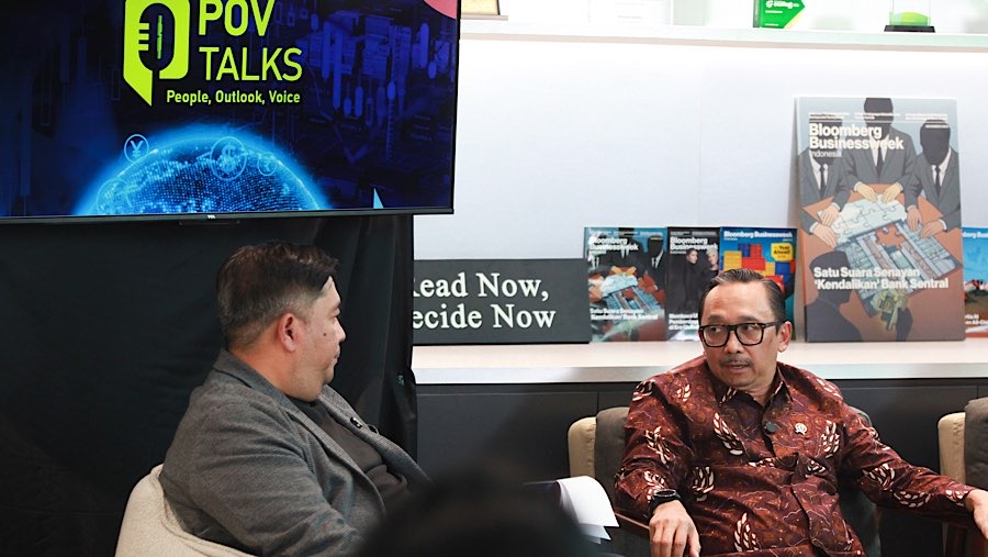 Wakil Menteri Keuangan, Juda Agung saat POV Talks Bloomberg Technoz di Jakarta, Senin (18/5/2026). (Bloomberg Technoz/ Andrean Kristianto)