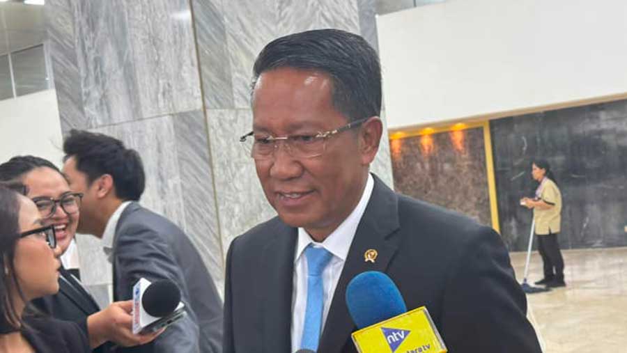 Menkum Supratman Andi Agtas (Bloomberg Technoz/Ibnu Affan)