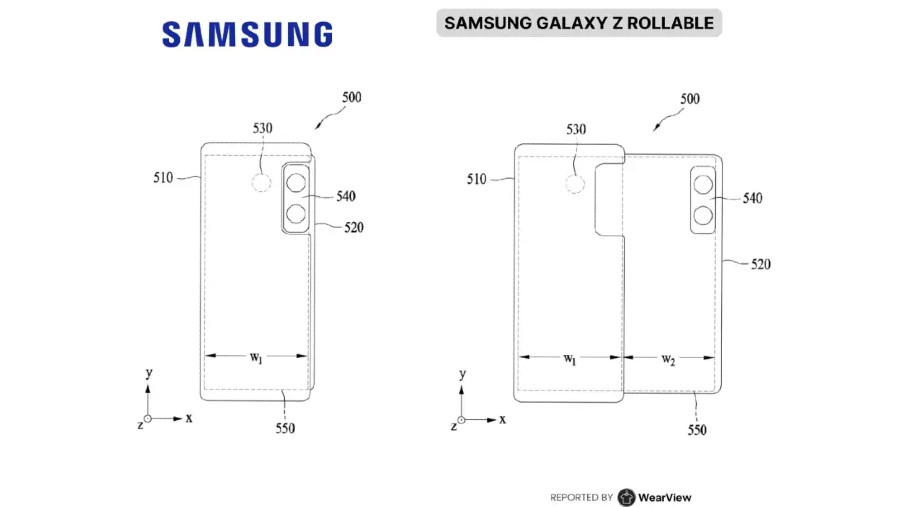 Samsung Galaxy Z Rollable. dok: unggahan WearView dan @xleaks7.