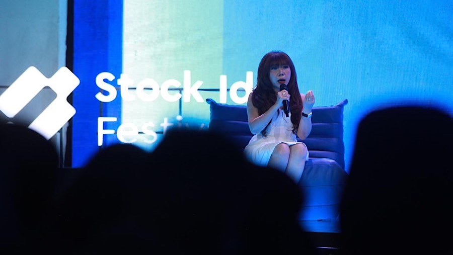 Rita Efendy Saat Stock Idea Festival di Jakarta, Sabtu (23/5/2026). (Bloomberg Technoz/Andrean Kristianto)